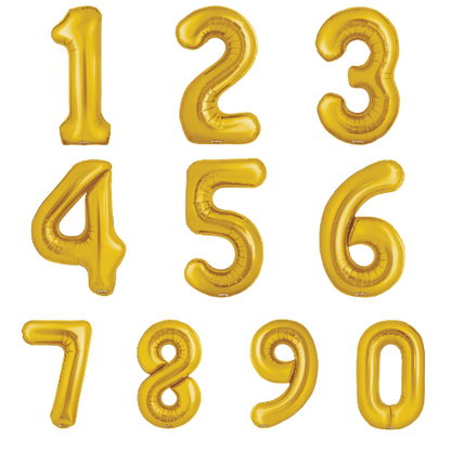 Prima 34" Gold Foil Balloon Number