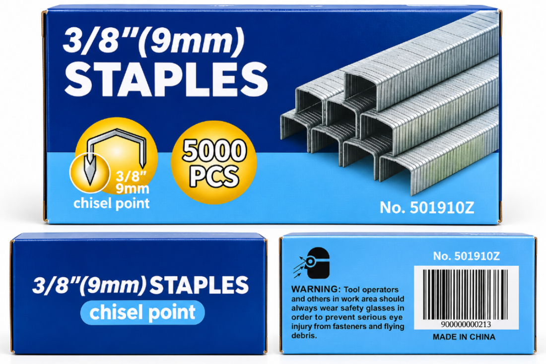 3/8" Fine Wire Staples No. 501910Z (5000ct) - Chisel Point