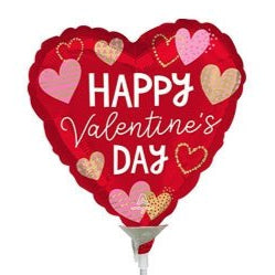 4" Crafty HVD - HEART Shape - Foil Balloon - Air Fill & Heat Seal Only