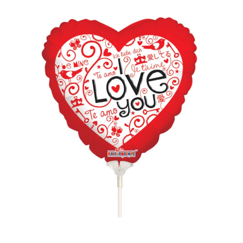 4" Mylar Love You Languages (100ct) - Conver USA