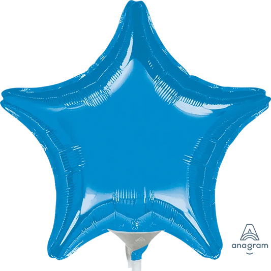 4" Solid Star Flat Foil Balloon (10ct) - Anagram