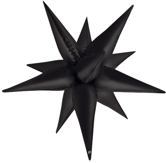 40" Black Satin Starburst