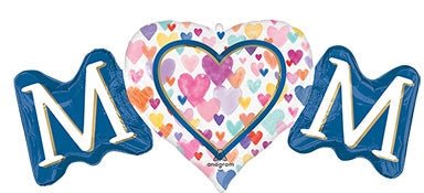 40 Mom Sprinkled Hearts - IRP - SuperShape Foil Balloon