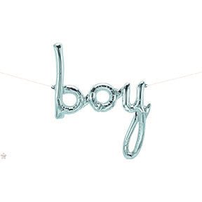 42" Boy Script Balloon - Pastel Blue