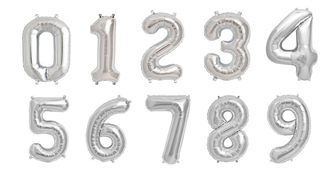 42" Silver Foil Numbers (Winner Party)