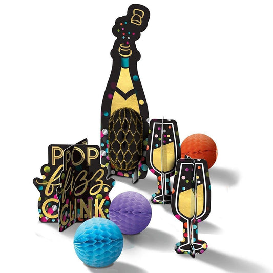 Table Decorating Kit - New Year Colorful Confetti (7ct) - Amscan