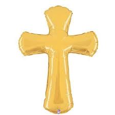 44" Gold Cross