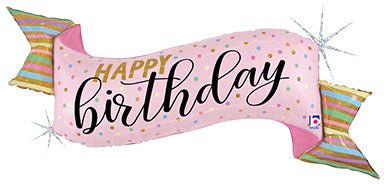45" Pastel Birthday Banner