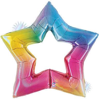 48" Open Star OPAL - Holographic Foil Balloon - Pack of 2