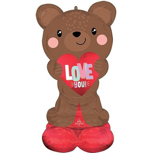 49" AirLoonz - Love Bear Satin Brown