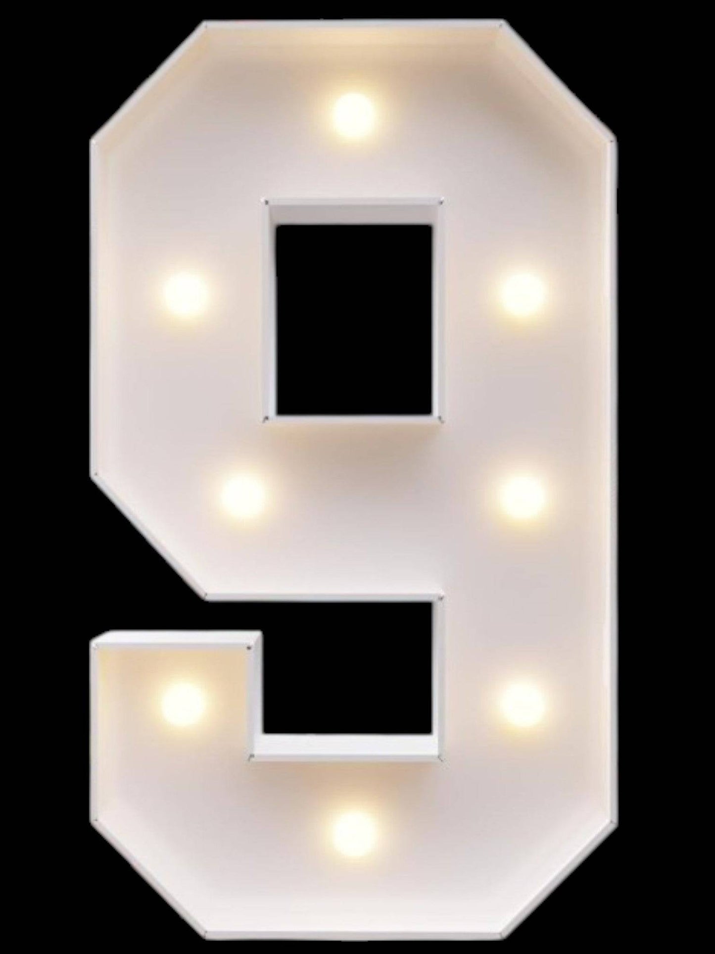 4ft Marquee Metal Numbers with White Lights