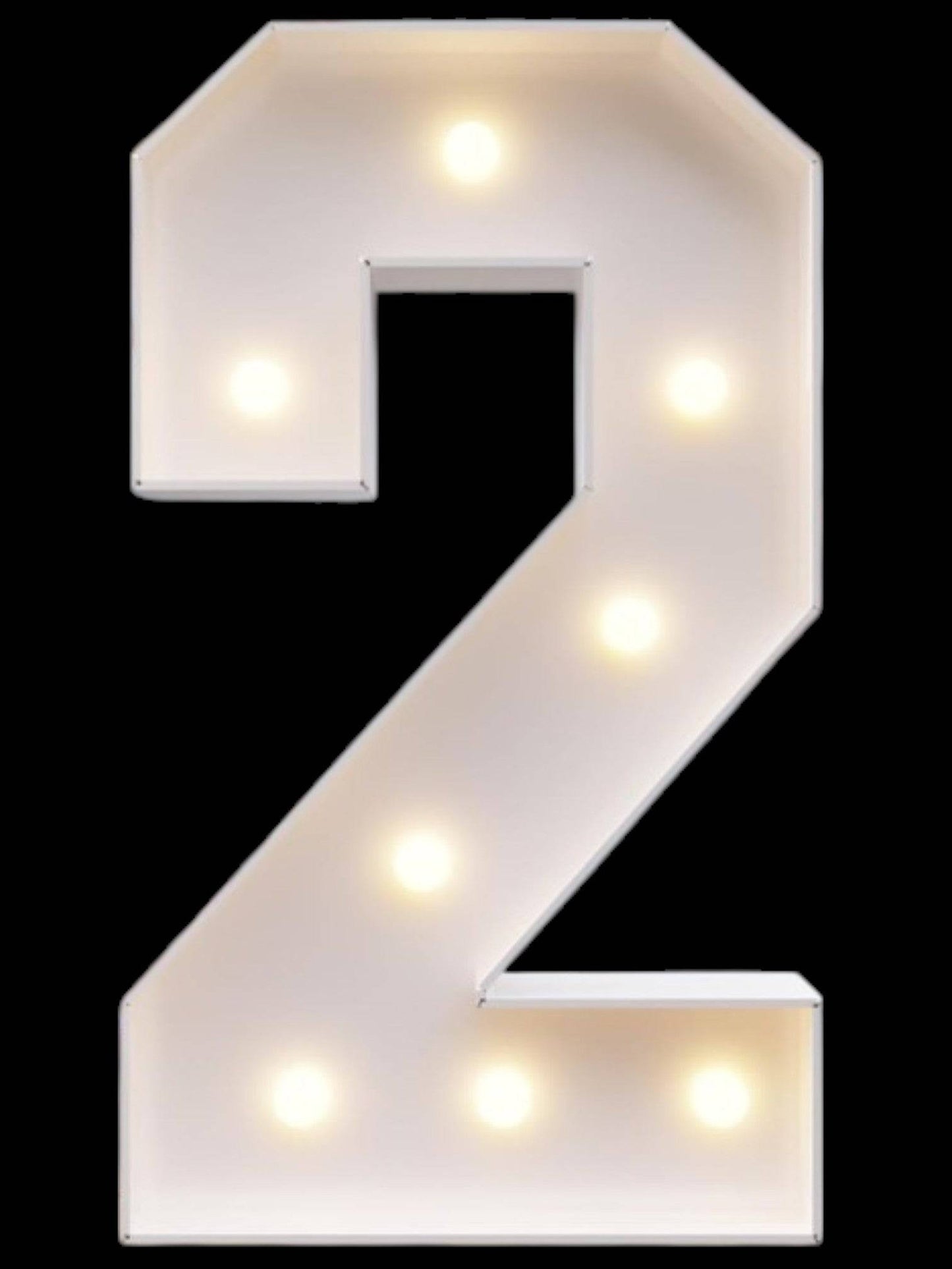4ft Marquee Metal Numbers with White Lights