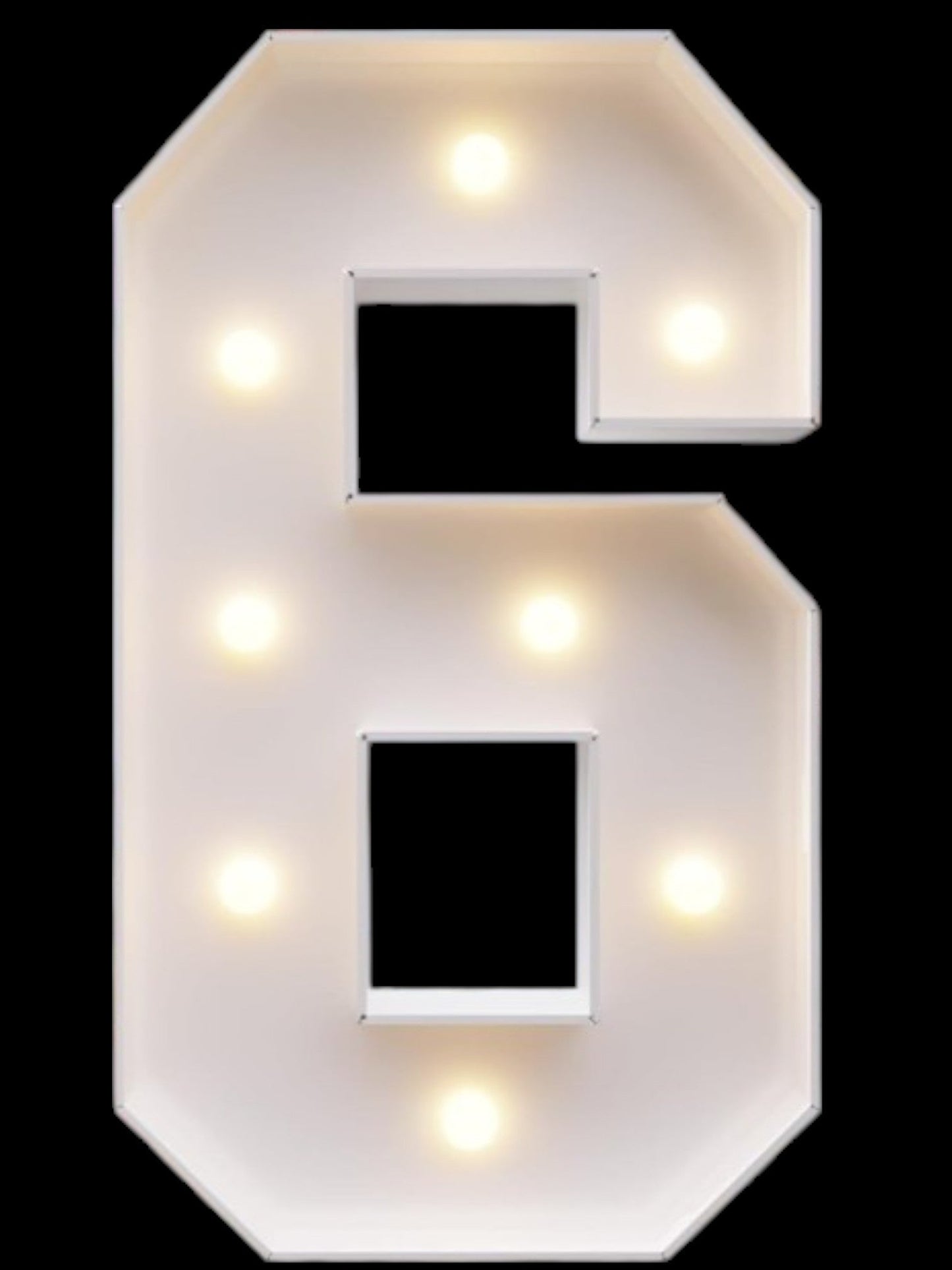 4ft Marquee Metal Numbers with White Lights
