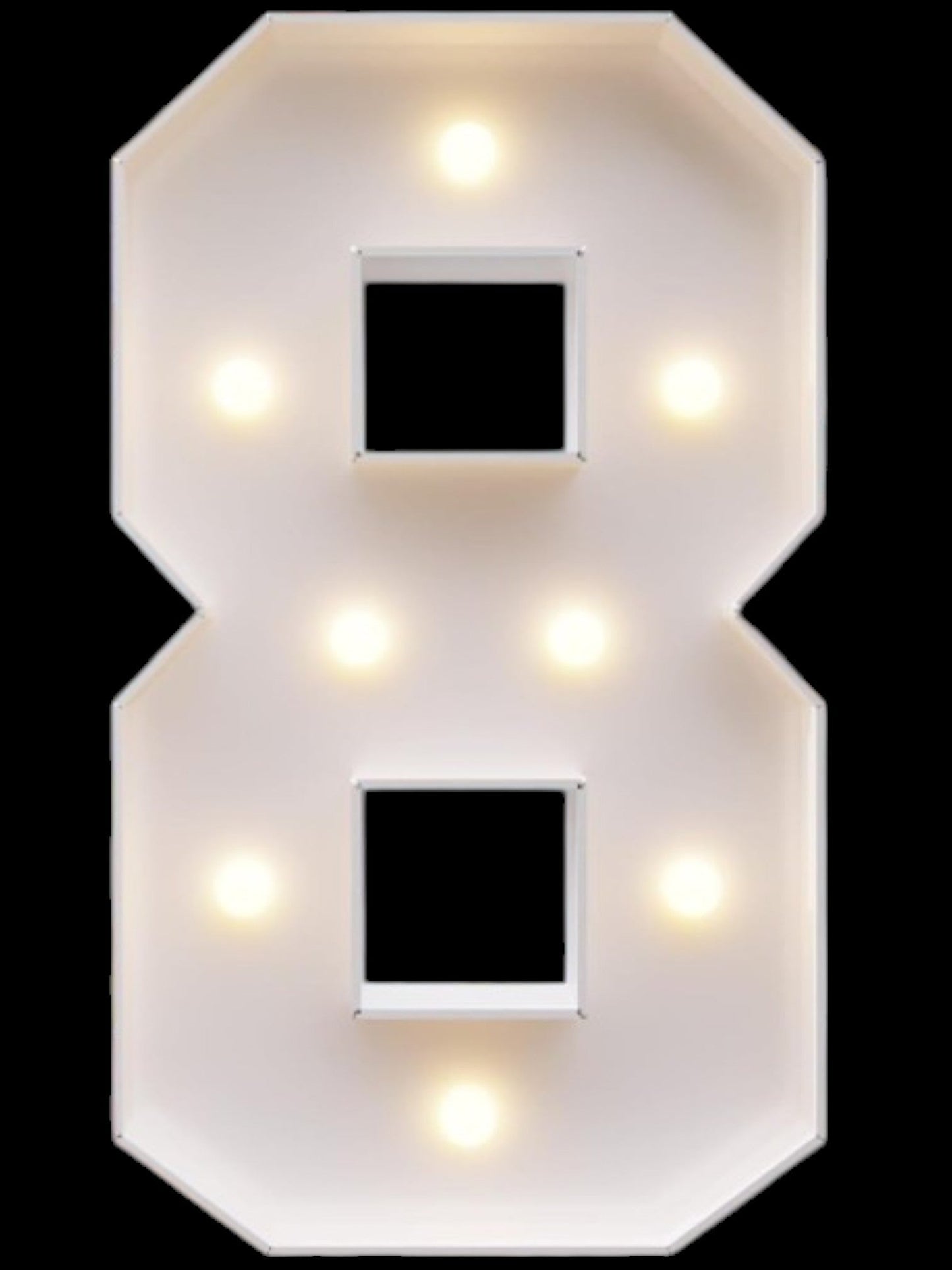 4ft Marquee Metal Numbers with White Lights