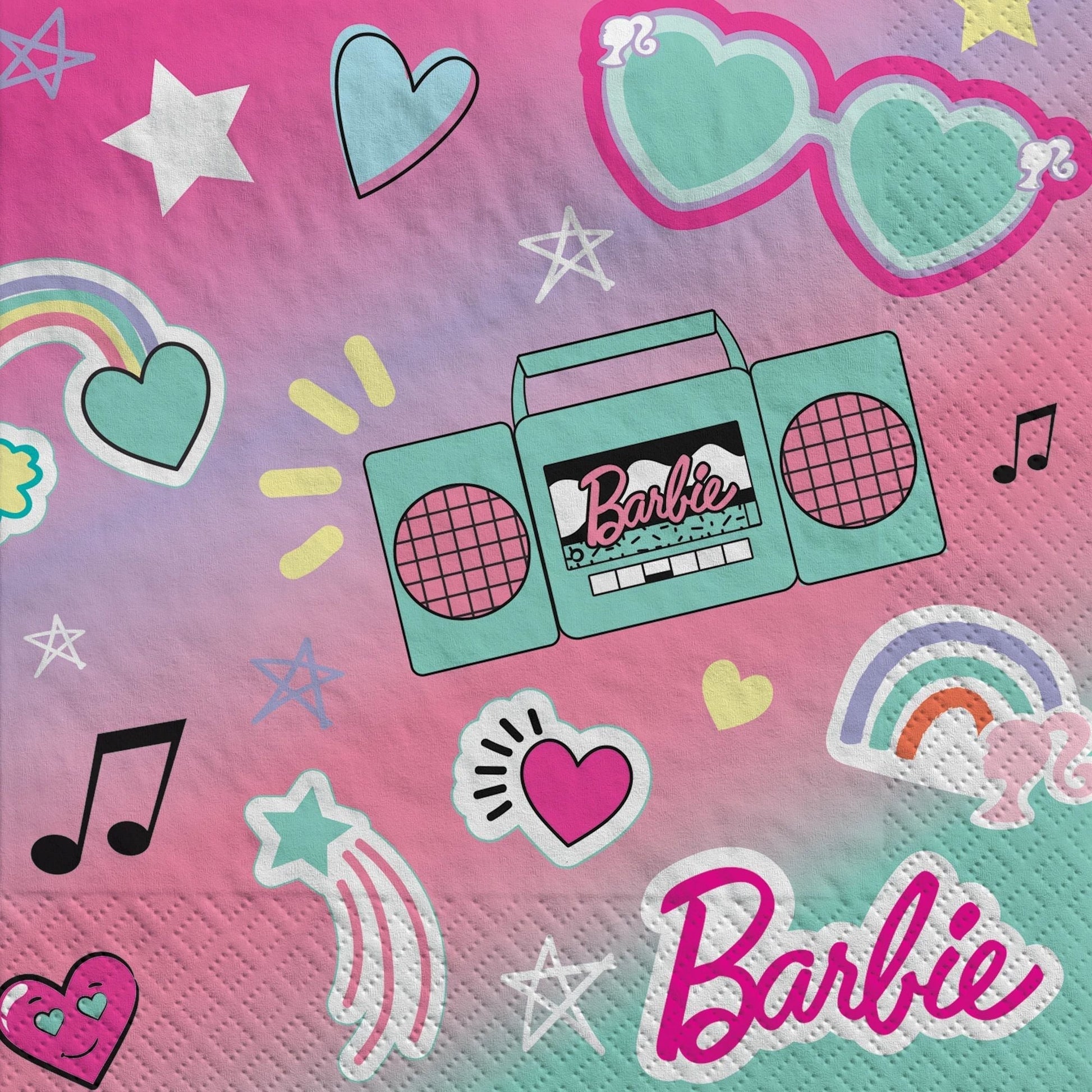 5" Beverage Napkins - Barbie Dream Together (16ct)