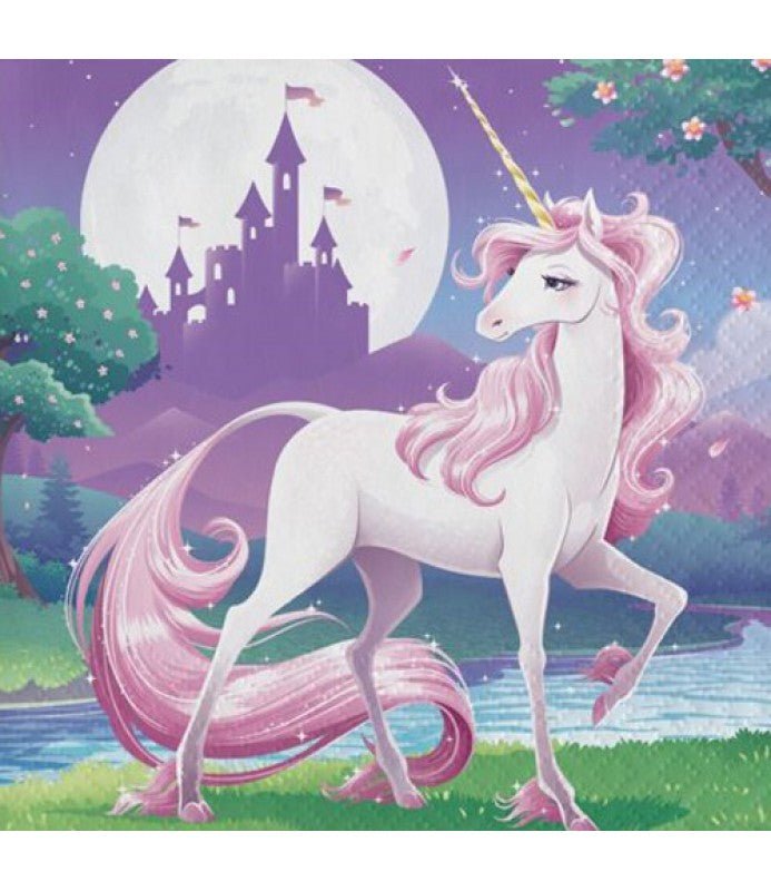 5" Beverage Napkins - Unicorn Fantasy (16ct)
