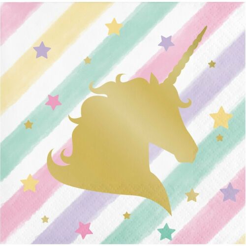 5" Beverage Napkins - Unicorn Sparkle (16ct)