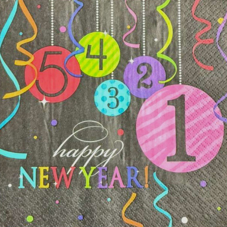 5" Beverage Napkins - Wild New Year (16ct)