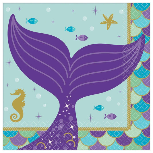 5" Napkins - Mermaid Wishes (16ct)