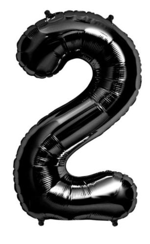 52" Balloon Numbers - Black