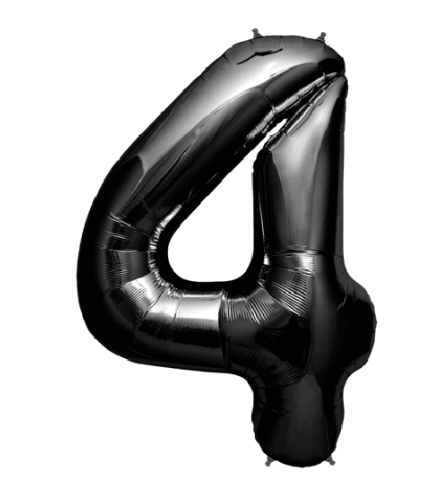 52" Balloon Numbers - Black