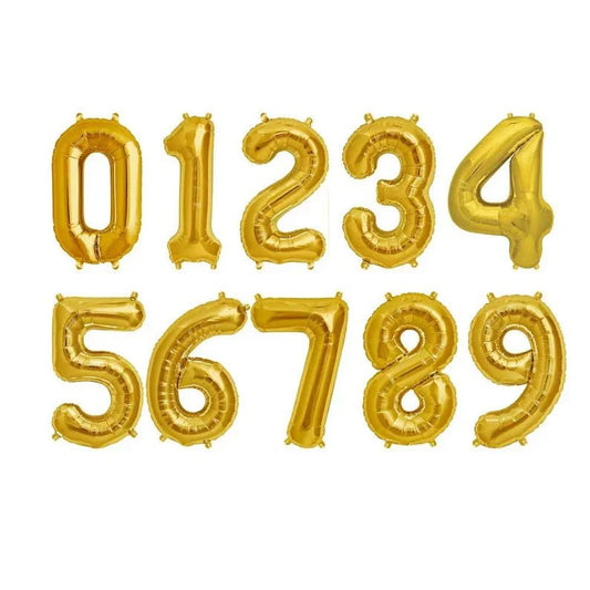 52" Balloon Numbers - Gold