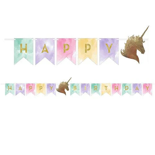 5.5' Banner - Unicorn Sparkle Happy Birthday