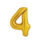 Prima 34" Gold Foil Balloon Number