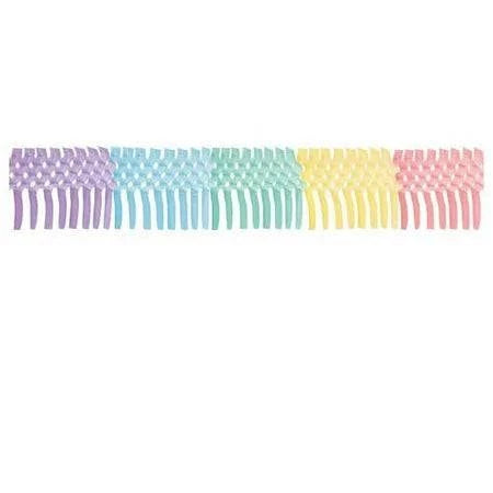 Happy Birthday Pretty Pastels Tissue Garland Decoration 6ft -Amscan