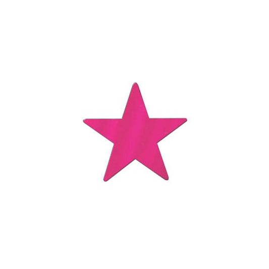 5in Die Cut Foil Star CERISE pk 1dz