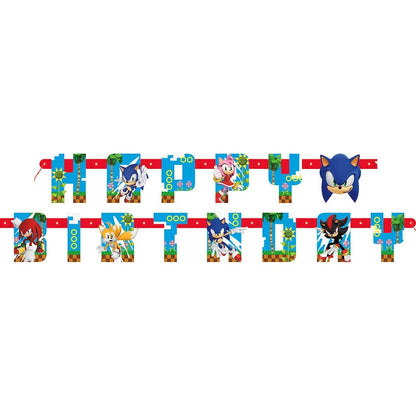 6.25' Sonic the Hedgehog "Happy Birthday" Jointed Banner - Unique