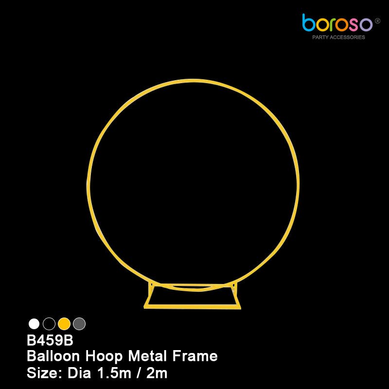 B459B 6.5' Balloon Hoop Metal Frame - Gold - Borosino