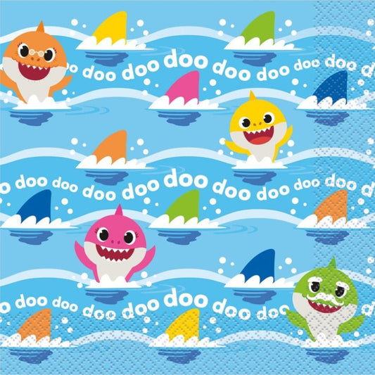 6.5" Lunch Napkins - Baby Shark (16ct)