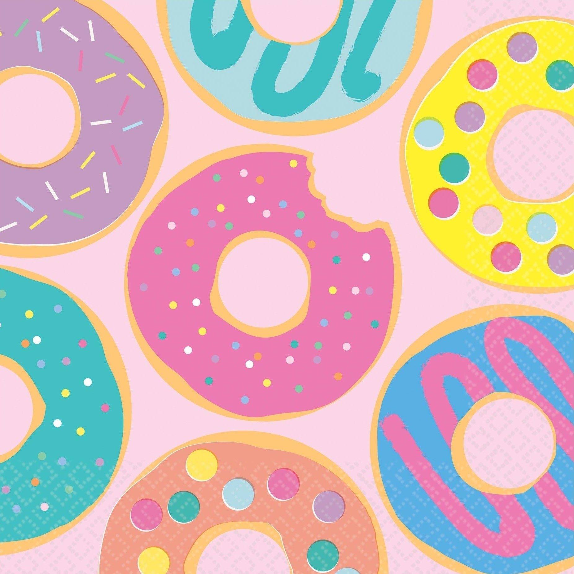 6.5" Lunch Napkins - Donut Party (16ct)