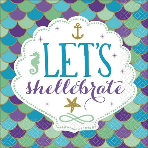 6.5" Lunch Napkins - Mermaid Wishes (16ct)