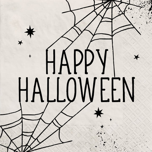 6.5" Luncheon Napkins - Spider Web Night (40ct)
