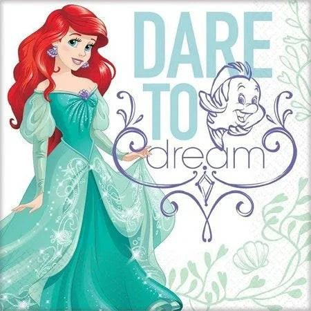 6.5" Luncheon Napkins - The Little Mermaid Dream Big (16ct)