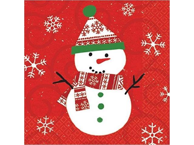6.5" Luncheon Napkins - Very Merry Snowman (20ct)
