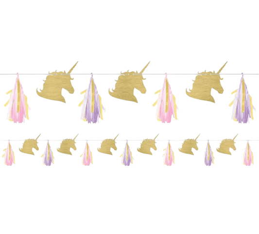 6.5' Tassel Garland - Unicorn Sparkle