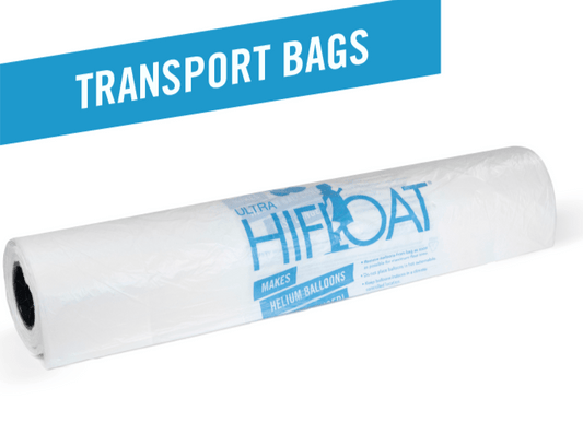66" x 30" Plastic Balloon Transport Bags - 100ct - Hi-Float