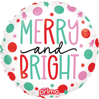 Prima 18" Round Merry & Bright Dots