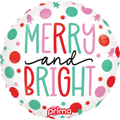 Prima 18" Round Merry & Bright Dots