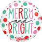 Prima 18" Round Merry & Bright Dots