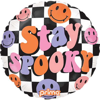 Prima 18" Round Stay Spooky Checker