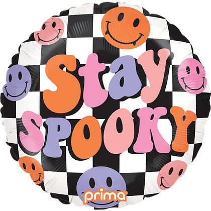 Prima 18" Round Stay Spooky Checker