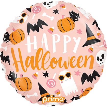 Prima 18" Round Happy Halloween Cute Icons