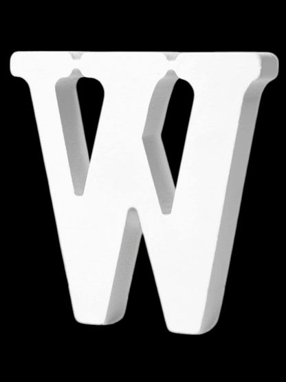 7" Kraft Letter/Number with Base - White