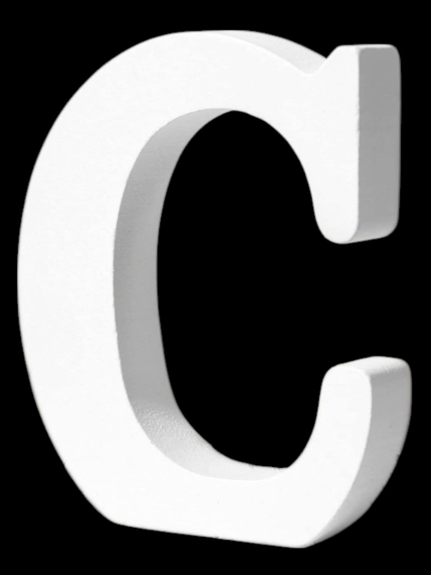 7" Kraft Letter/Number with Base - White
