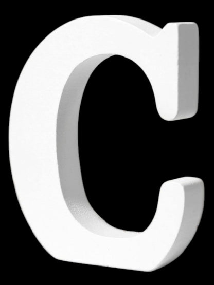 7" Kraft Letter/Number with Base - White
