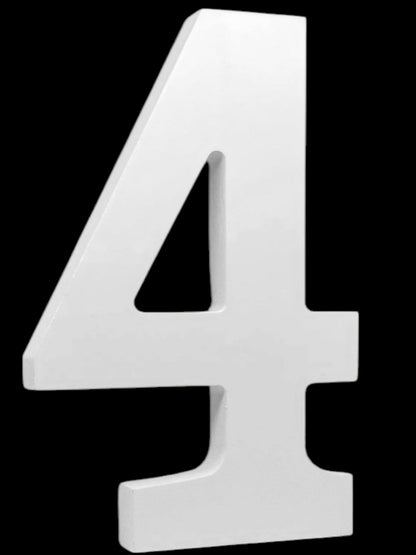7" Kraft Letter/Number with Base - White